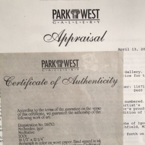 “Meditative“ by Igor Medvedev Serigraph - Picture 5 of 8